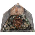 Resin Emerald Pyramid with Spiral 7x7cm