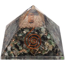 Piramide di Smeraldo in Resina con Spirale 7x7cm