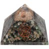 Resin Emerald Pyramid with Spiral 7x7cm