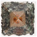Resin Emerald Pyramid with Spiral 7x7cm