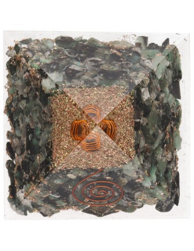 Pirâmide de resina esmeralda com...