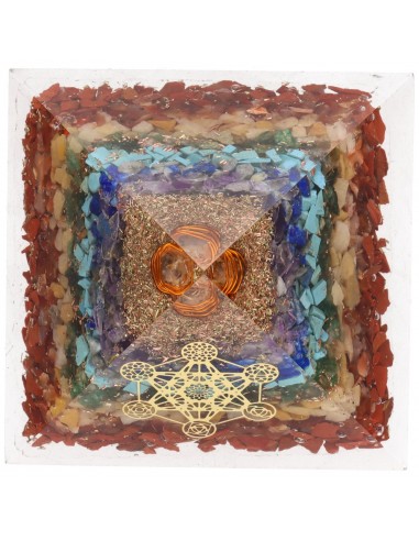 Pirámide Orgonita de Chakras en...