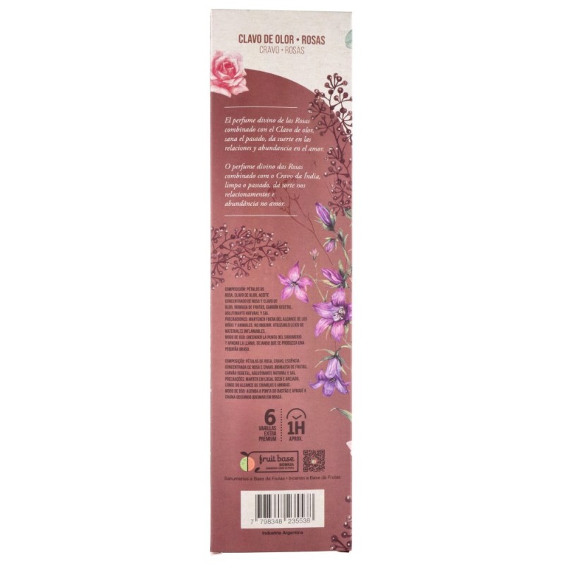 Incenso Botanico Chiodo di Garofano Rose - Sacra Madre