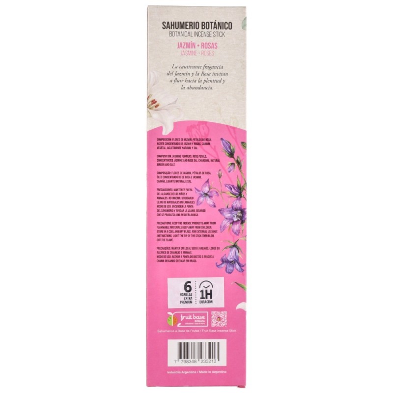 Incenso Botanico Gelsomino e Rose - Sacra Madre