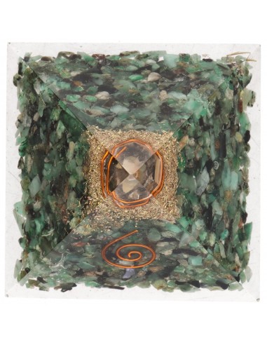 Pirâmide de resina esmeralda com...