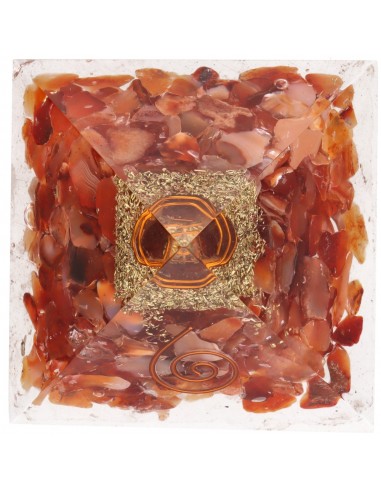 Piramide di Orgonite in Corniola in...