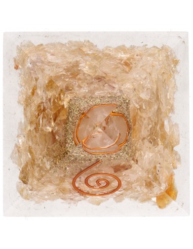 Citrine Pyramid in Resin with Spiral...