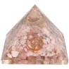 Resin Pink Opal Pyramid with Spiral 5x5cm