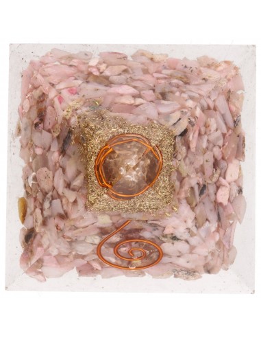 Piramide in Orgonite con Opale Rosa...