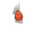 Coral Pendant in 925 Sterling Silver (59G)