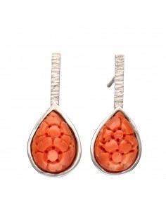 Boucles d'oreilles corail...