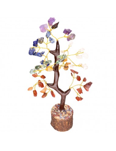 Albero minerale con base di legno medio