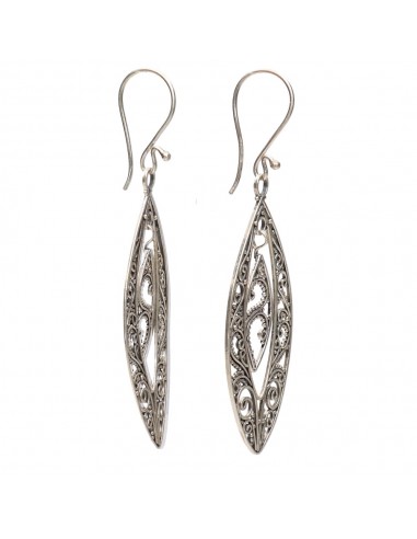 Pendientes Filigrana Rombo en Plata...