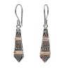 Small Filigree Drop Earrings - Sterling Silver 925