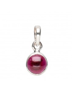 Garnet Circle Pendant in...