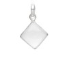 Pendentif grand cube en quartz blanc - argent 925