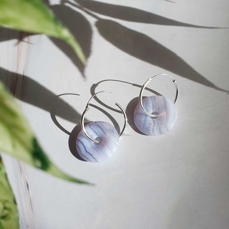 Calcedonio blu in piccolo donut | Vives de la Cortada