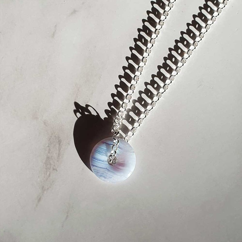 Calcedonio blu in piccolo donut | Vives de la Cortada
