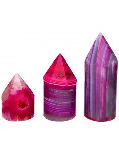 Agate rose teintée Cylindre... 2