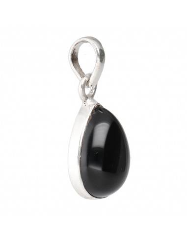 Petit pendentif goutte d'onyx -...