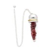 Pendolo Goccia di Rubino con Resina e Testimone Metallico Stile Orgonite