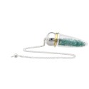 Apatite Drop Pendulum with Resin and Core