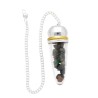 Pêndulo de gota de esmeralda com resina e testemunha metálica