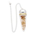 Gota de citrino com pêndulo de resina e testemunha