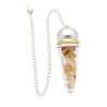 Pendule en Citrine avec Résine et Témoin Métallique