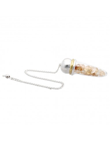 Pendente Goccia di Citrino con Resina...