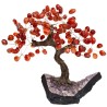 Arbre moyen en cornaline avec base en druse d'améthyste
