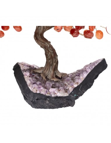 Arbre moyen en cornaline avec base en...