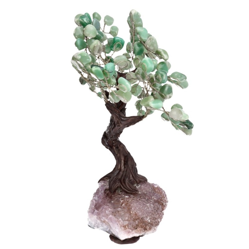Albero di Quarzo Verde Medio con Base di Drusa Amatista | Vives de la Cortada