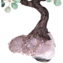 Arbre en quartz vert moyen avec base en druse d'améthyste : Vives de la Cortada