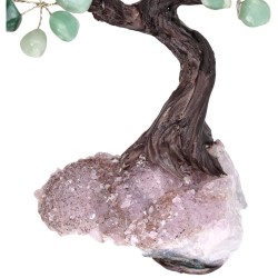 Medium Green Quartz Tree with Amethyst Druse Base