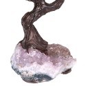 Arbre en quartz vert moyen avec base en druse d'améthyste : Vives de la Cortada