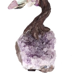 Medium Mineral Mix Tree with Amethyst Druse Base
