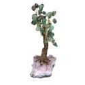Small Green Quartz Tree with Amethyst Druse Base