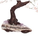 Small Rose Quartz Tree with Amethyst Druse Base