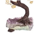 Petit arbre en citrine avec base en druse d'améthyste : Vives de la Cortada