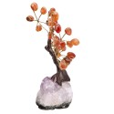 Mini Carnelian Tree with Amethyst Druse