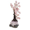 Mini Rose Quartz Tree with Amethyst Druse