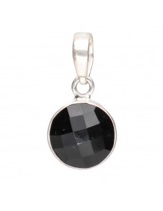 Faceted Circle Onyx Pendant...