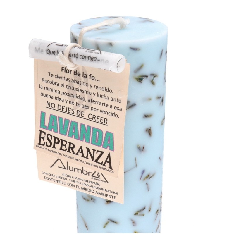 Candela Rituale Speranza con Lavanda Fiore della Fede