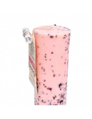 Candela artigianale con papavero -...