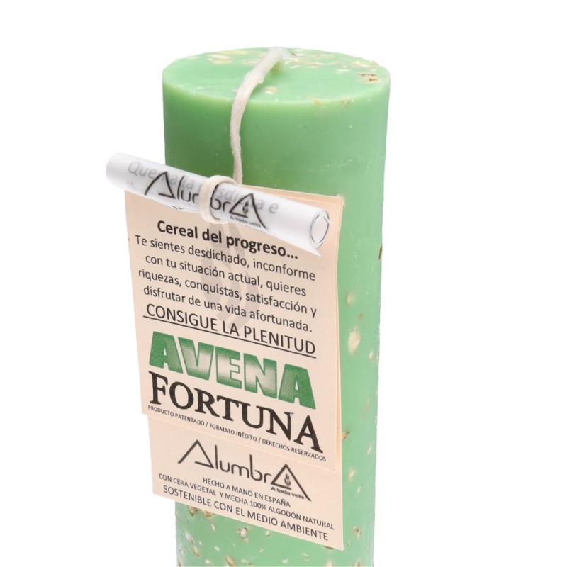 Candela Rituale Fortuna con Avena Cereal del Progresso