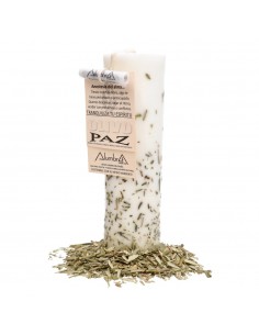 Vela Artesanal con Olivo - Paz