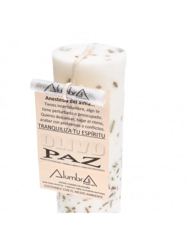 Candela artigianale all'olivo - Pace