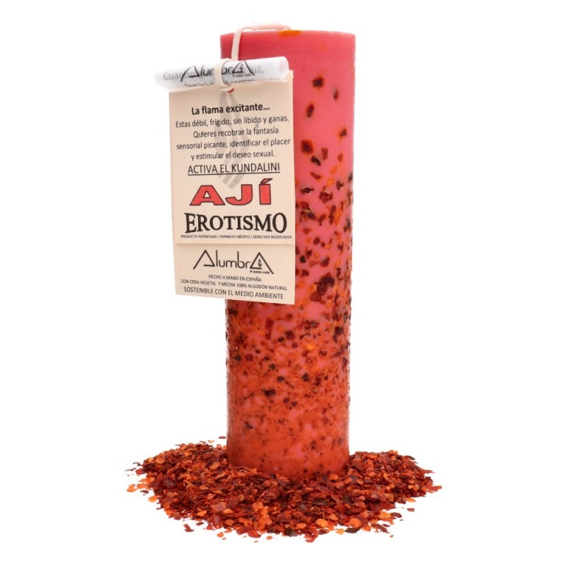 Candela Rituale Eros con Peperoncino la Fiamma Eccitante