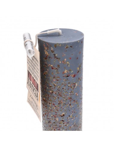 Candela artigianale con vetro rosso -...